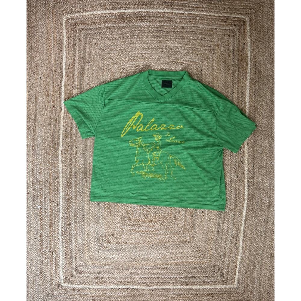 Pacsun Cropped Palazzo & Leone Green Mesh Jersey